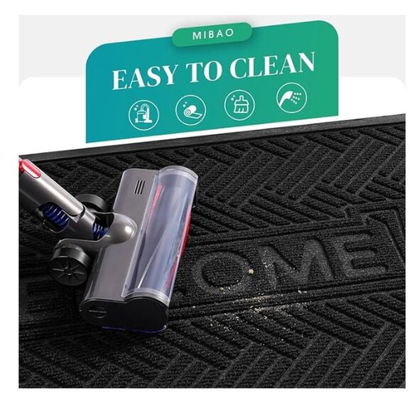 Door Mat Indoor Outdoor, Waterproof Doormat, Absorbent Door Mat, 29.5" x 17" - Picture 4 of 7